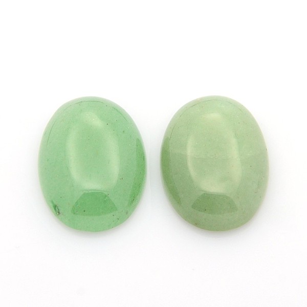 

PandaHall Natural Green Aventurine Cabochons, Oval, 25x18x5~7mm Aventurine Oval
