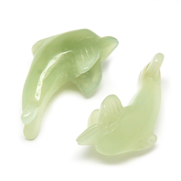 

PandaHall Natural New Jade Beads, Dolphin, No Hole, 40x14x23mm New Jade Dolphin
