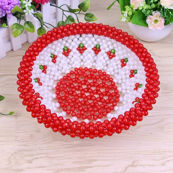 Kit de corbeille de fruits de tissage de perles acryliques faites à la main bricolage