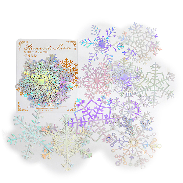 

PandaHall 10Pcs Hollow Lace Scrapbooking Paper Pads, for DIY Album Scrapbook, Background Paper, Diary Decoration, Snowflake, 15~210mm Paper...