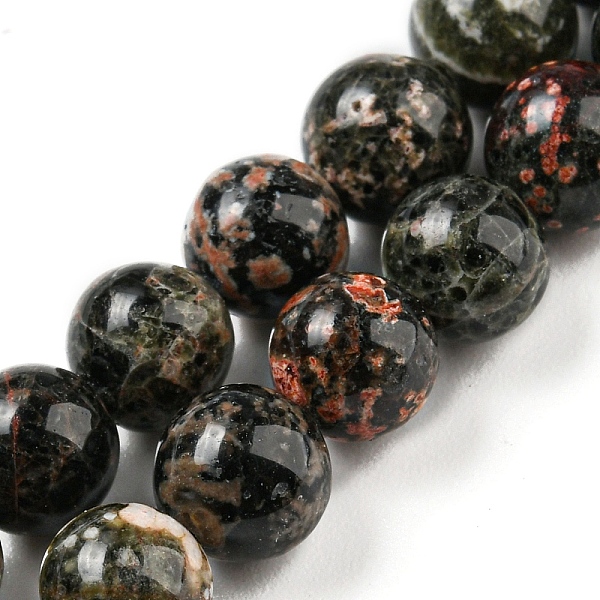 

PandaHall Natural Red Snowflake Obsidian Round Beads Strands, 6mm, Hole: 0.7mm, about 61pcs/strand, 15.75''~16.14''(40~41cm) Snowflake...