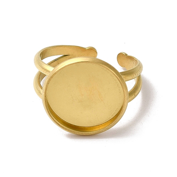 

PandaHall Ion Plating(IP) 304 Stainless Steel Cuff Ring Settings, Round, Golden, Tray: 14mm, 2.8~7.5mm, Inner Diameter: 18mm 304 Stainless...