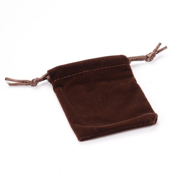 

PandaHall Rectangle Velours Jewelry Bags, Saddle Brown, 8.8x7cm Velvet Brown