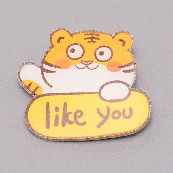 

PandaHall Like You Tiger Chinese Zodiac Acrylic Brooch, Lapel Pin for Chinese Tiger New Year Gift, White, Orange, 36x39x7mm Acrylic 12...