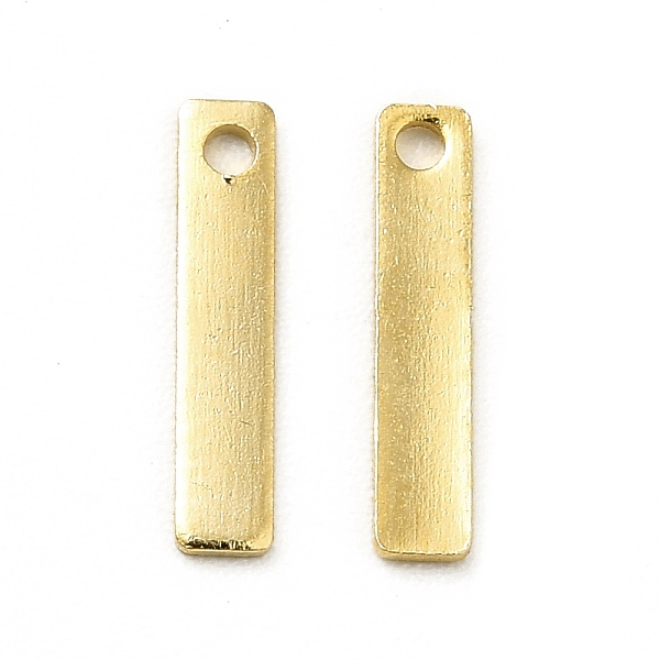 

PandaHall Brass Pendants, Long-Lasting Plated, Cadmium Free & Lead Free, Rectangle, Real 24K Gold Plated, 10x2x0.5mm, Hole: 1mm Brass...