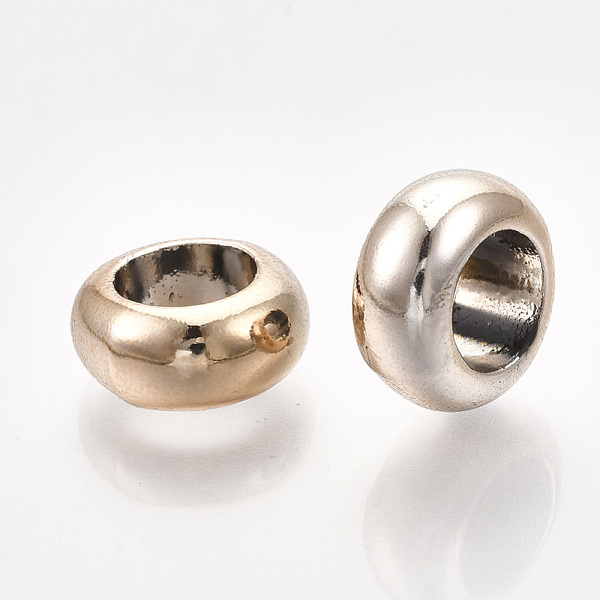 

PandaHall UV Plating ABS Plastic Beads, Rondelle, Rose Gold Plated, 10x4.5mm, Hole: 6mm ABS Plastic Rondelle