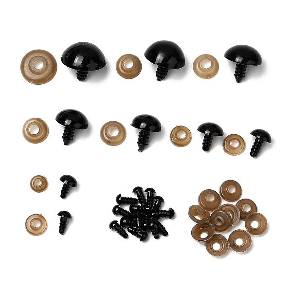 

PandaHall 88 Pairs Craft Plastic Doll Eyes Stuffed Toy Eyes, 40Pcs Resin Doll Eyes and Plastic Craft Eye Plug, with Washers, Mixed Color..., Multicolor