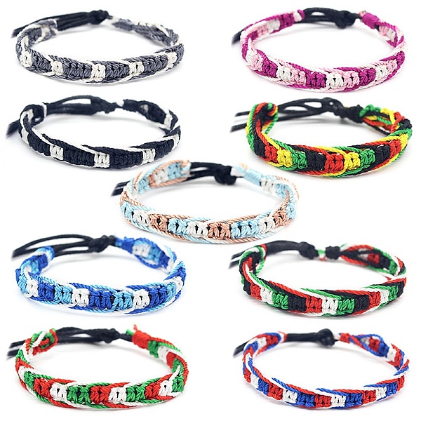 Verstellbares Geflochtenes Polyester-Kordelarmband