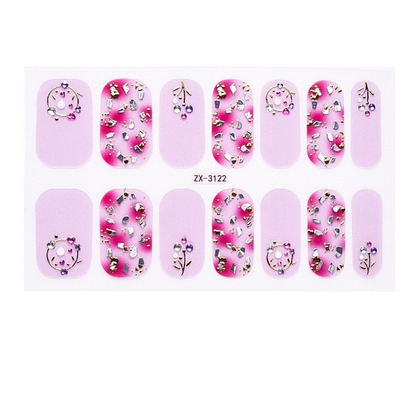 

PandaHall Full Cover Nail Stickers, 3D Nail Decals, Self-Adhesive, with Glass & Rhinestone & Plastic, for Nail Tips Decorations, Plum..., Purple