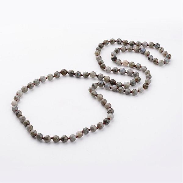 

PandaHall Natural Labradorite Necklaces, Beaded Necklaces, 36.2 inch Labradorite