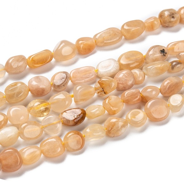 

PandaHall Natural Sunstone Beads Strands, Nuggets, Tumbled Stone, 5~8.5x5.5~7x3.5~4mm, Hole: 0.7mm, about 64pcs/strand, 16.34''(41.5cm)...