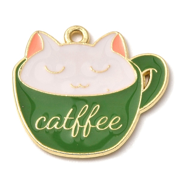 

PandaHall Zinc Alloy Enamel Pendants, Golden, Cat Shape, 26x25x1.5mm, Hole: 1.8mm Alloy+Enamel Cat Shape Green