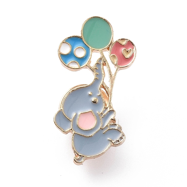 

PandaHall Animal with Balloon Enamel Pin, Brooches, Light Gold Alloy Badge for Backpack Clothes, Colorful, 23~27x15.5~25x2mm, pin: 1mm...