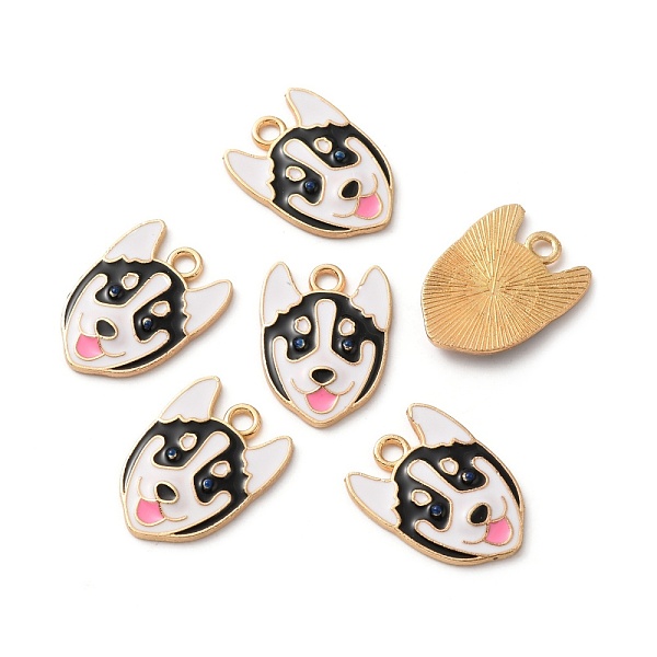 

PandaHall Alloy Enamel Pendants, Golden, Dog, Black, 22x16x2.5mm, Hole: 2.5mm Alloy+Enamel Dog Black