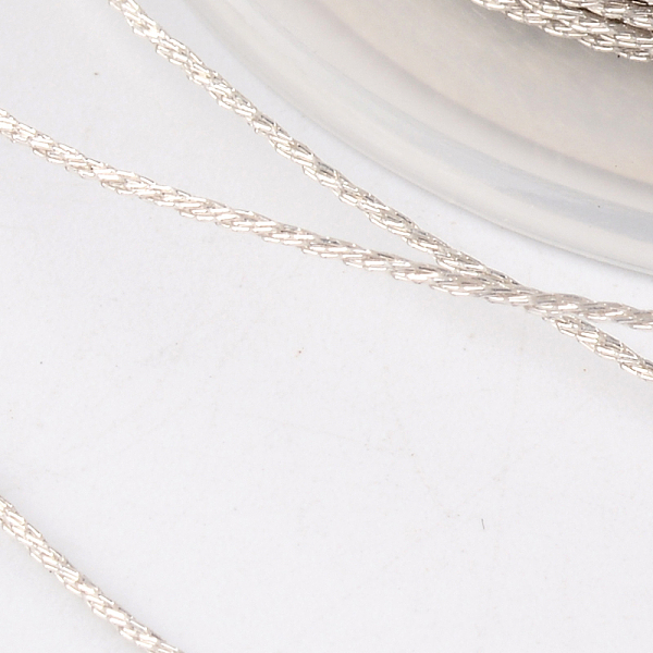 

PandaHall Round Metallic Thread, Embroidery Thread, 6-Ply, WhiteSmoke, 0.6mm, about 87.48 yards(80m)/roll Fibre White