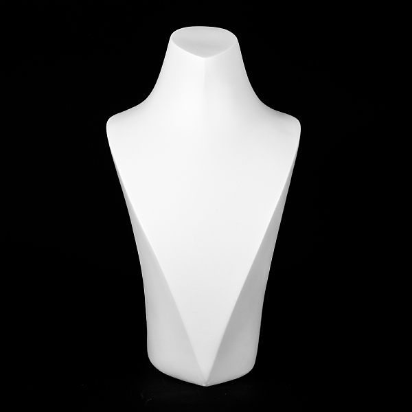 

PandaHall Resin V Type Neck Model Display Stand, White, 15.3x16x29cm Resin White