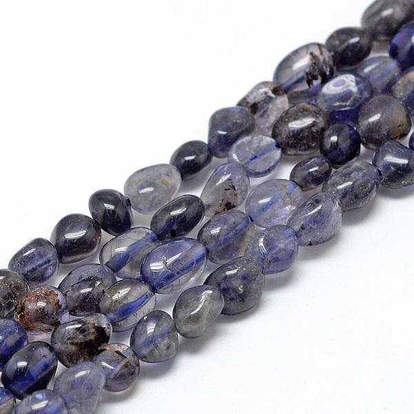

PandaHall Natural Cordierite/Iolite/Dichroite Beads Strands, Oval, 6~10x4~7x4~7mm, Hole: 1mm, about 43~62pcs/strand, 15.7 inch Iolite Oval