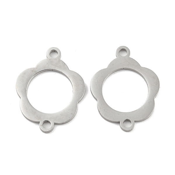 

PandaHall 304 Stainless Steel Connector Charms, Flower, Stainless Steel Color, 19x14.5x1mm, Hole: 1mm 304 Stainless Steel Flower