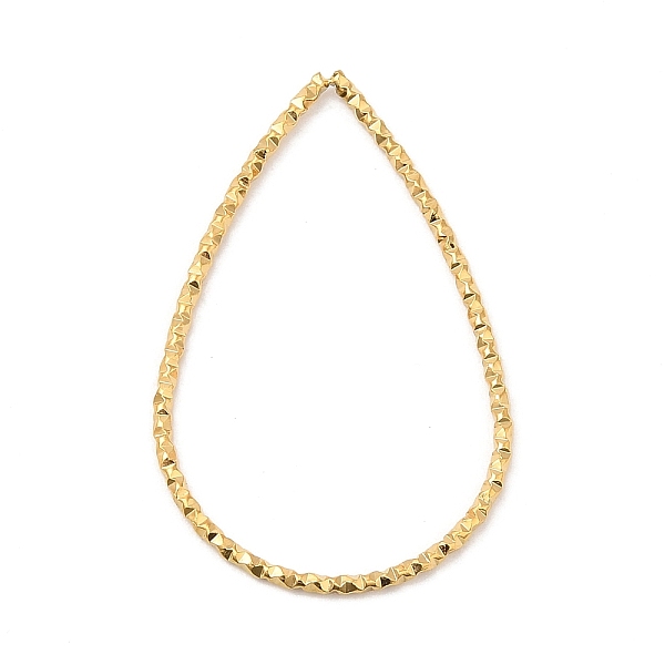 

PandaHall 304 Stainless Steel Linking Rings, Textured, Teardrop, Real 18K Gold Plated, 33x21x1mm, Inner Diameter: 30.5x19mm 304 Stainless...