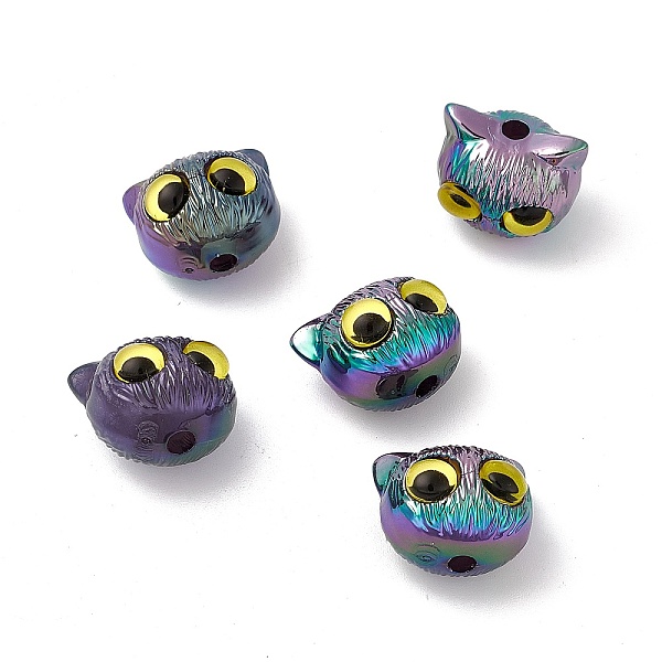 

PandaHall UV Plating Acrylic Beads, Cat Bead, Medium Purple, 16.5x19x16mm, Hole: 3.5mm Acrylic Cat Shape