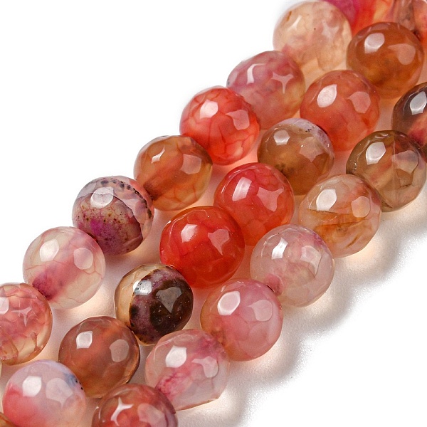 

PandaHall Natural Agate Beads Strands, Dyed & Heated, Round, Faceted, Orange Red, 6mm, Hole: 1mm, about 62pcs/strand, 14.37~14.76 inch...