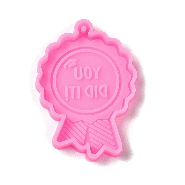 

PandaHall DIY Silicone Pendant Molds, Resin Casting Molds, Clay Craft Mold Tools, Flat Round, 63.5x45x6.5mm, Hole: 2.5mm Silicone Flat Round