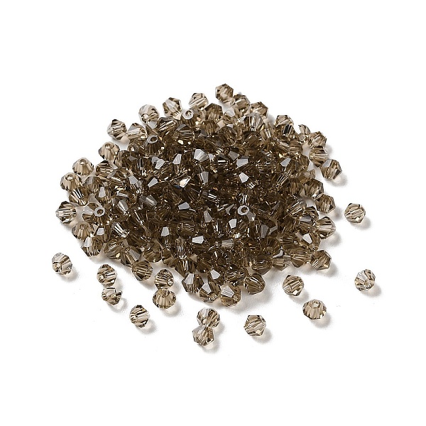 

PandaHall Transparent Glass Beads, Bicone, Camel, 4x4x3.5mm, Hole: 1mm, 720pcs/bag Glass Bicone Brown