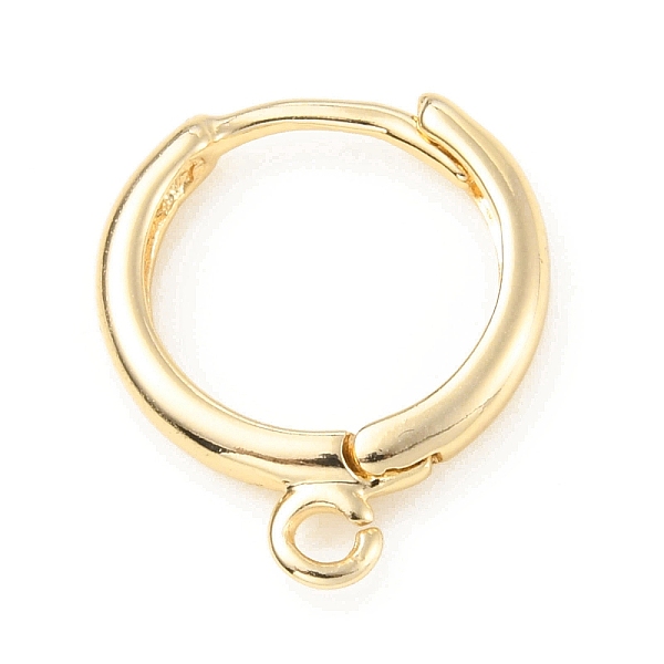 

PandaHall Brass Huggie Hoop Earring Finding, Round, Light Gold, 12 Gauge, 16x13.5x2mm, Hole: 1.5mm, Pin: 0.8mm Brass