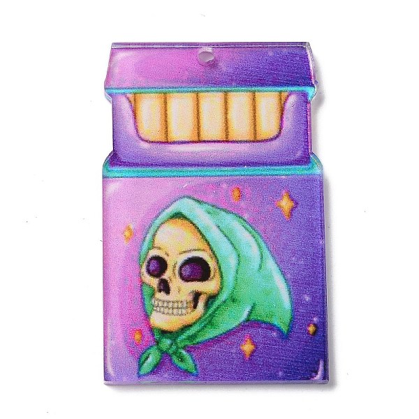 

PandaHall Acrylic Pendant, Skull, 44.5x28x2mm, Hole: 2mm Acrylic Skull