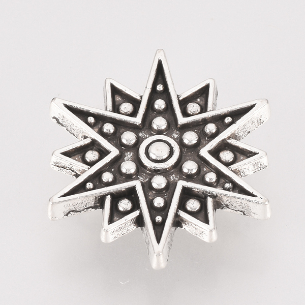 

PandaHall Tibetan Style Alloy Slider Charms, Star, Cadmium Free & Lead Free, Antique Silver, 20x18x5.5mm, Hole: 2x10mm, about 480pcs/1000g...