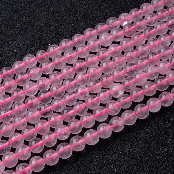 

PandaHall Natural Rose Quartz Bead Strands, Dyed, Round, 4~5mm, Hole: 1mm, about 89~92pcs/strand, 15.7 inch Rose Quartz Round Pink