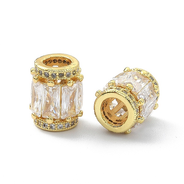 

PandaHall Brass Rhinestone European Beads, Large Hole Beads, Column, Real 14K Gold Plated, 11.5x9mm, Hole: 4.5mm Brass+Rhinestone Column