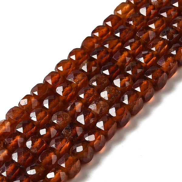 

PandaHall Natural Garnet Beads Strands, Faceted, Cube, 4x4x4mm, Hole: 0.8mm, about 91pcs/strand, 15.55''(39.5cm) Garnet Cube