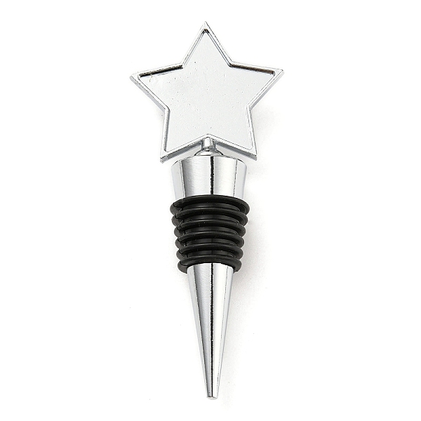 

PandaHall Alloy Red Wine Stopper, Resin DIY Blank Bezel Tray, Silicone Bottle Stopper, Cone, Star, Tray: 33.5x36mm, 101.5x41x20.5mm Alloy..., Black