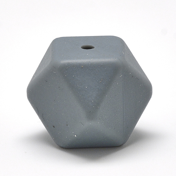 

PandaHall Food Grade Eco-Friendly Silicone Beads, Chewing Beads For Teethers, DIY Nursing Necklaces Making, Faceted Cube, Slate Gray...