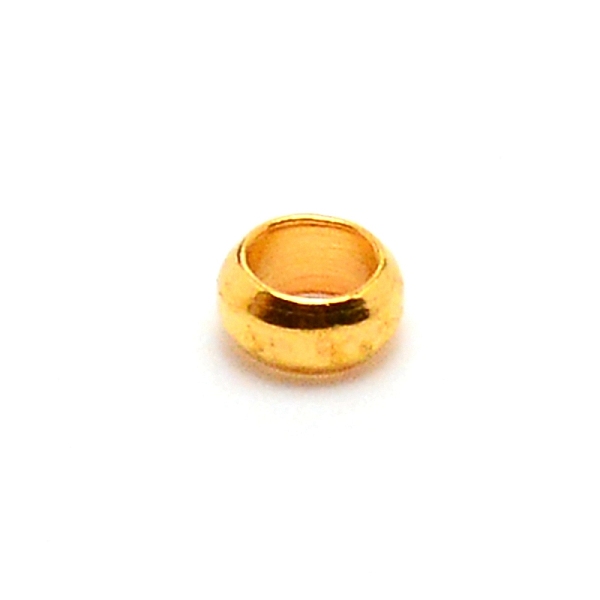

PandaHall Brass Crimp Beads, Rondelle, Nickel Free, Golden, 4x2mm, Hole: 2.5mm, about 500pcs/bag Brass Rondelle