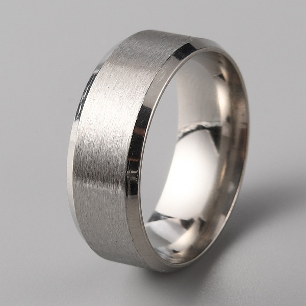 

PandaHall 201 Stainless Steel Plain Band Ring for Men Women, Matte Stainless Steel Color, US Size 9 3/4(19.5mm) 201 Stainless Steel