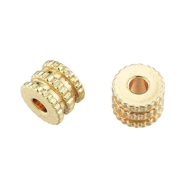 

PandaHall Brass Beads, Nickel Free, Column, Real 14K Gold Plated, 6x5mm, Hole: 2mm Brass Column
