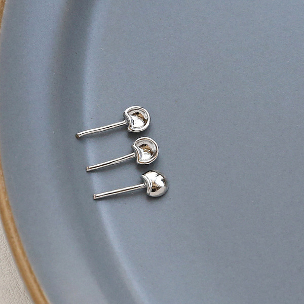

PandaHall Brass Mouse Ear Head Pins, for Baroque Pearl Making, Platinum, 12.5x5mm Brass
