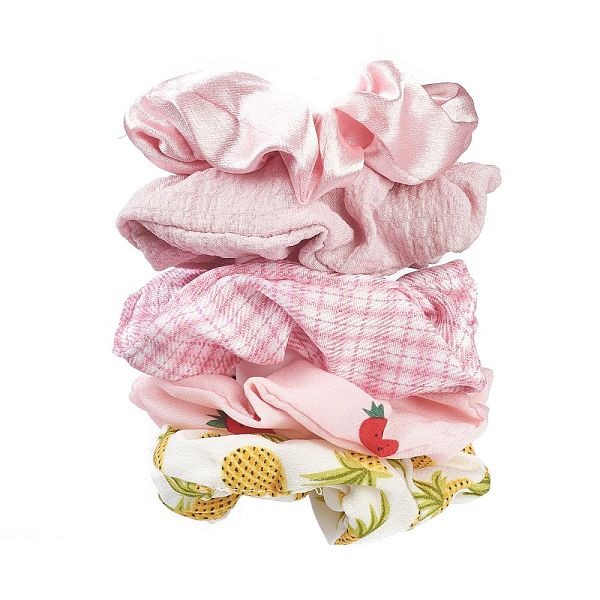 

PandaHall Cloth Elastic Hair Accessories, Scrunchie/Scrunchy, Ponytail Holder, Elastic Hair Ties, for Girls or Women, Mixed Patterns, 35x2mm..., Multicolor