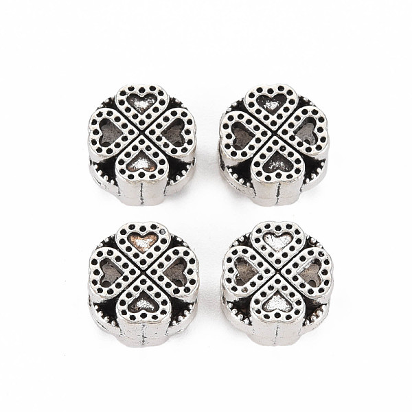 

PandaHall Tibetan Style Alloy European Beads Rhinestone Settings, for Enamel, Cadmium Free & Lead Free, Clover, Antique Silver, 11x11.5x6mm...