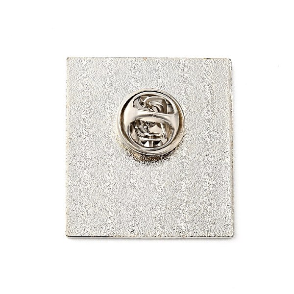 

PandaHall Football Theme Enamel Pin, Platinum Plated Alloy Badge for Backpack Clothes, Square Pattern, 30.5x27.5x1.5mm Alloy+Enamel Square