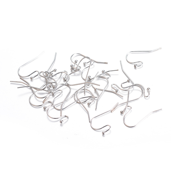 

PandaHall Iron Earring Hooks, Nickel Free, Platinum, 19x13mm, Pin: 0.8mm Iron