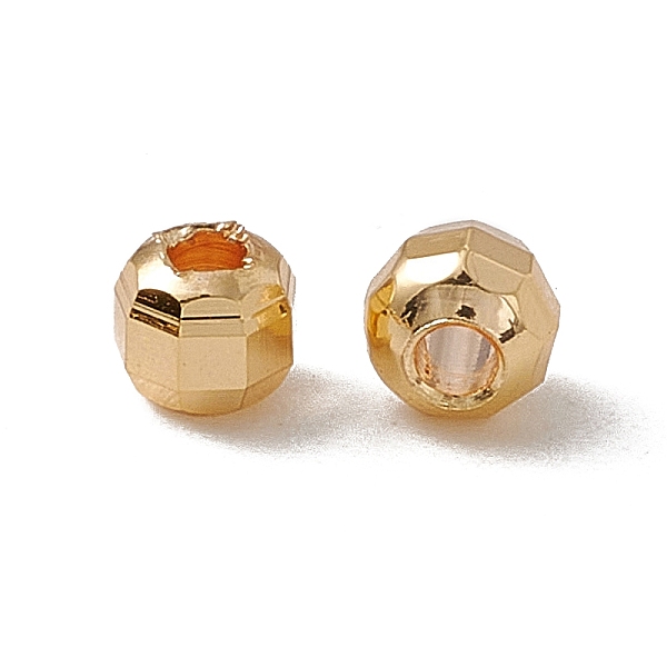 

PandaHall Brass Beads, Long-Lasting Plated, Round, Real 18K Gold Plated, 4x3.5mm, Hole: 1.5mm Brass Round