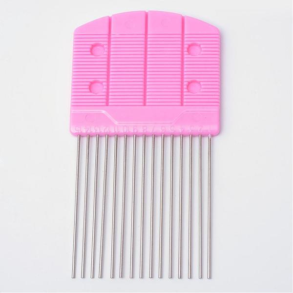 

PandaHall Paper Quilling Combs, Paper Craft Tool, Hot Pink, 140x80x7mm Plastic Pink