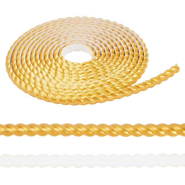 

PandaHall PVC Molding Trim, Ceiling Molding, Wall Trim for Furniture, Door, Wardrobe, Home Decor, Gold, 15x7mm Plastic Gold