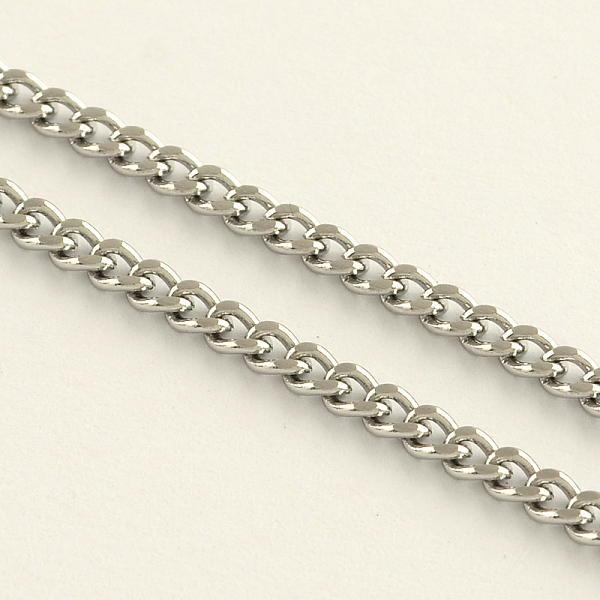 

PandaHall 304 Stainless Steel Curb Chains, with Spool, Unwelded, Faceted, Stainless Steel Color, 4x3x1mm, about 32.8 Feet(10m)/roll 304...