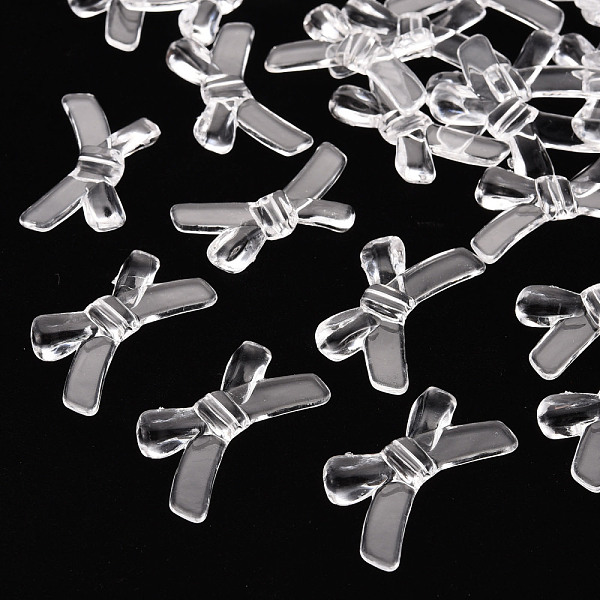 

PandaHall Transparent Acrylic Beads, Bowknot, Clear, 20x34x5.5mm, Hole: 1.8mm, about 435pcs/500g Acrylic Bowknot Clear