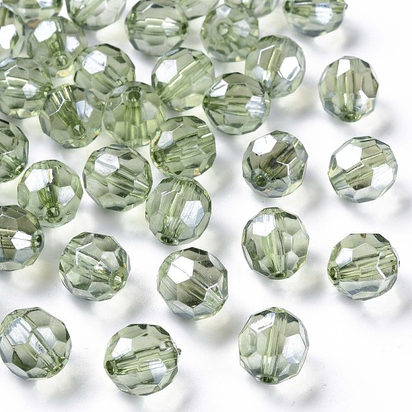 

PandaHall Transparent Acrylic Beads, Faceted, Football, Olive Drab, 14x13.5mm, Hole: 2mm, about 330pcs/500g Acrylic Sports