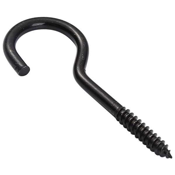 

PandaHall Iron Cup Hook Ceiling Hooks, Screw Hanger, for Indoor and Outdoor Use, Black, 59.62mm Iron